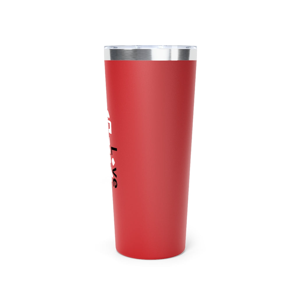 LG&G White,Black&Red Logo Copper Vacuum Insulated Tumbler, 22oz