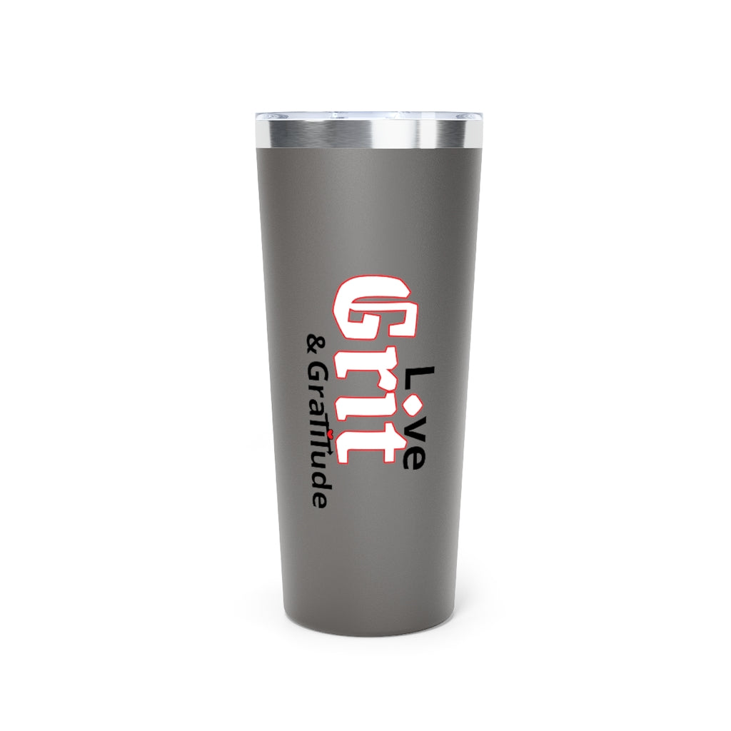 LG&G White,Black&Red Logo Copper Vacuum Insulated Tumbler, 22oz
