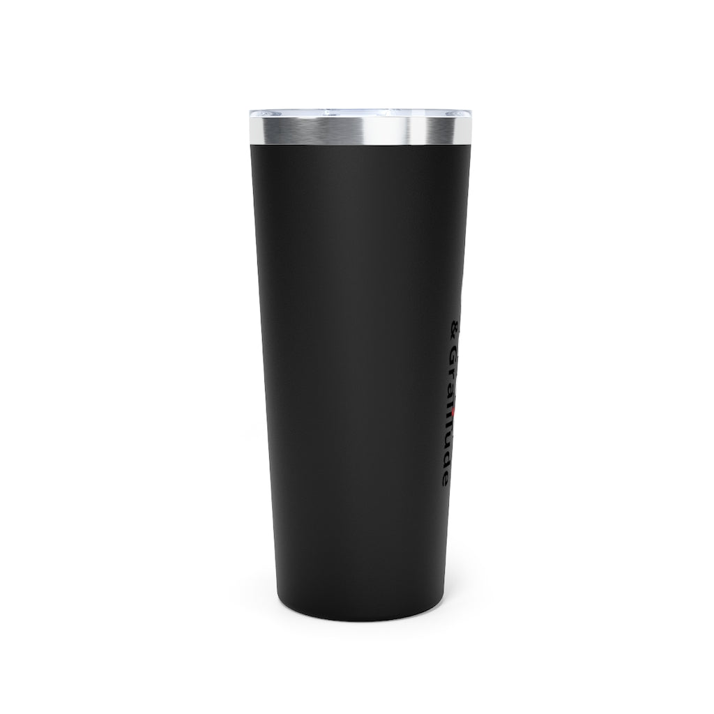 LG&G Black/white & red heart Logo Copper Vacuum Insulated Tumbler, 22oz