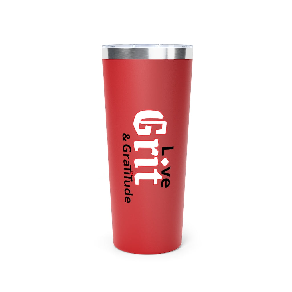 LG&G White,Black&Red Logo Copper Vacuum Insulated Tumbler, 22oz