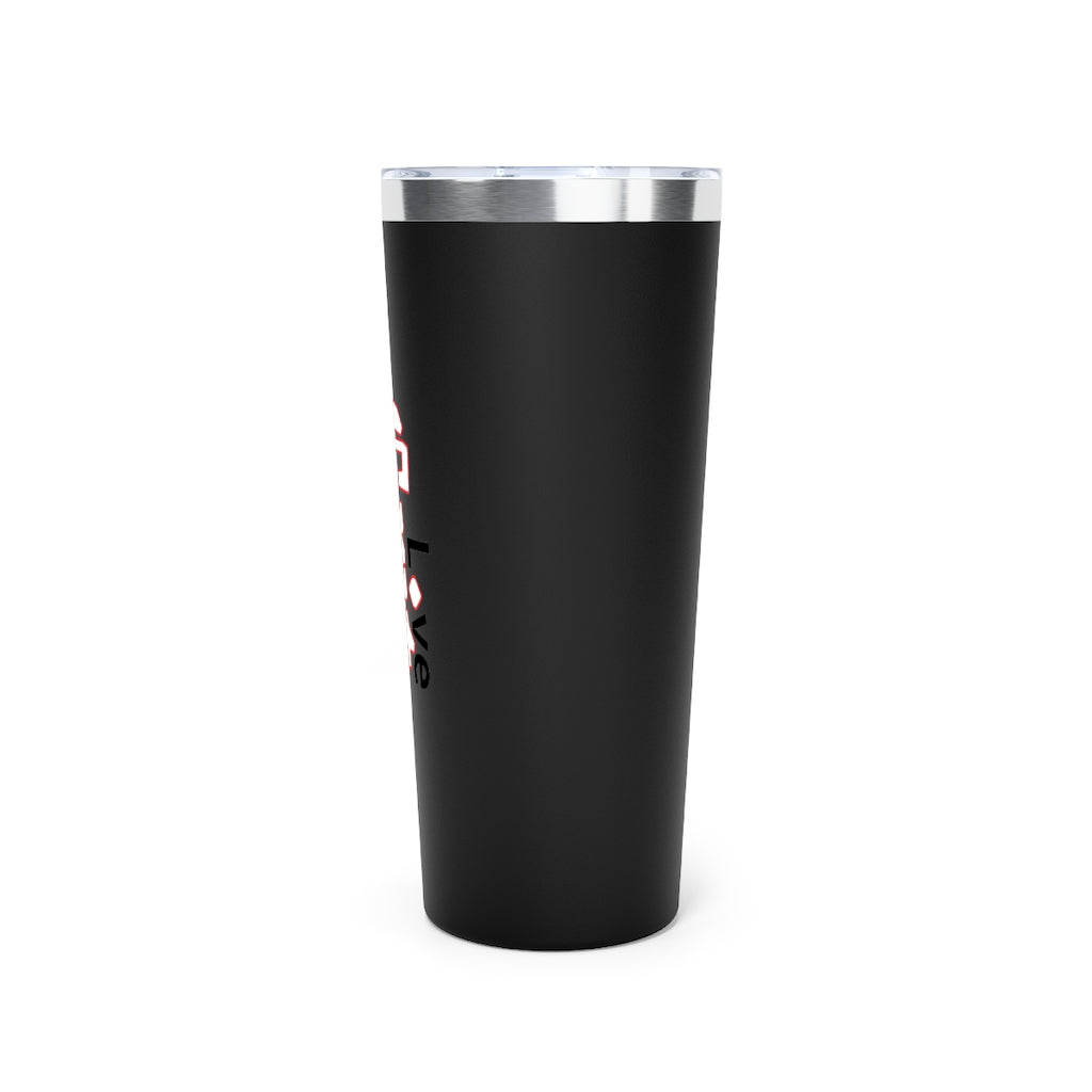 LG&G White,Black&Red Logo Copper Vacuum Insulated Tumbler, 22oz