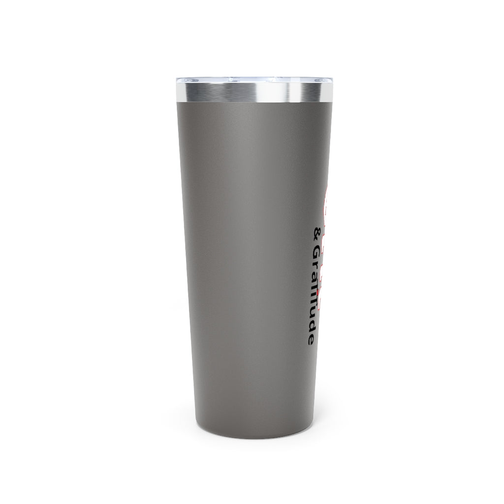 LG&G White,Black&Red Logo Copper Vacuum Insulated Tumbler, 22oz