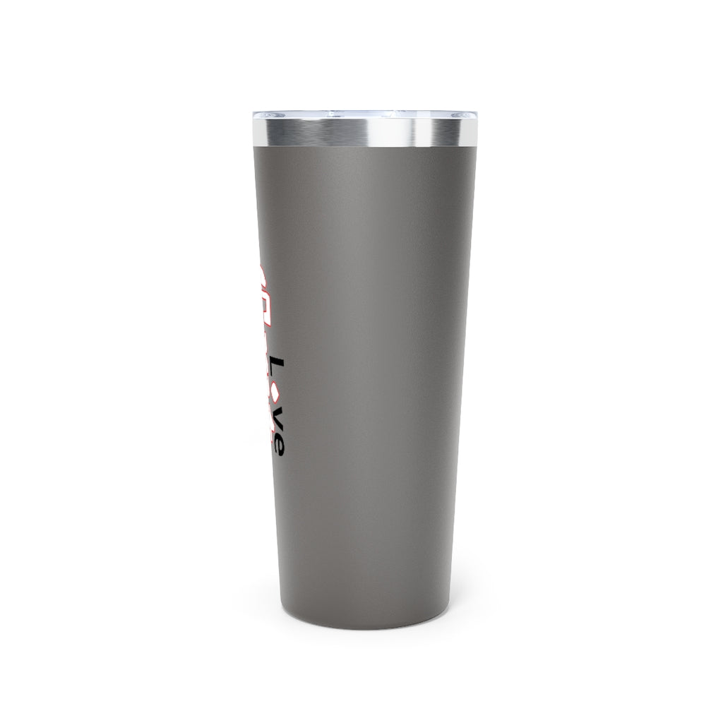 LG&G White,Black&Red Logo Copper Vacuum Insulated Tumbler, 22oz