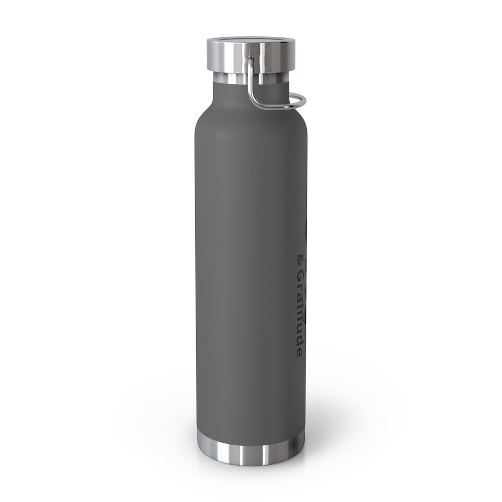 LG&G 22oz Vacuum Insulated Bottle Black Logo