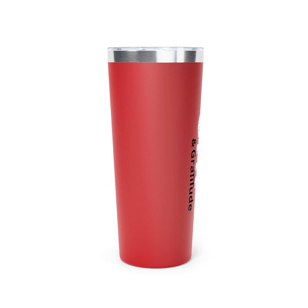LG&G White,Black&Red Logo Copper Vacuum Insulated Tumbler, 22oz