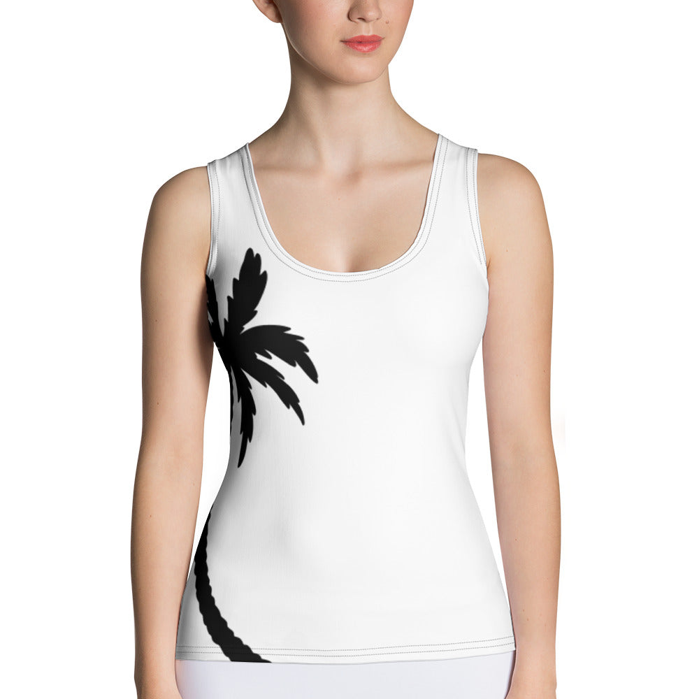 LG&G White Palm Tank Top