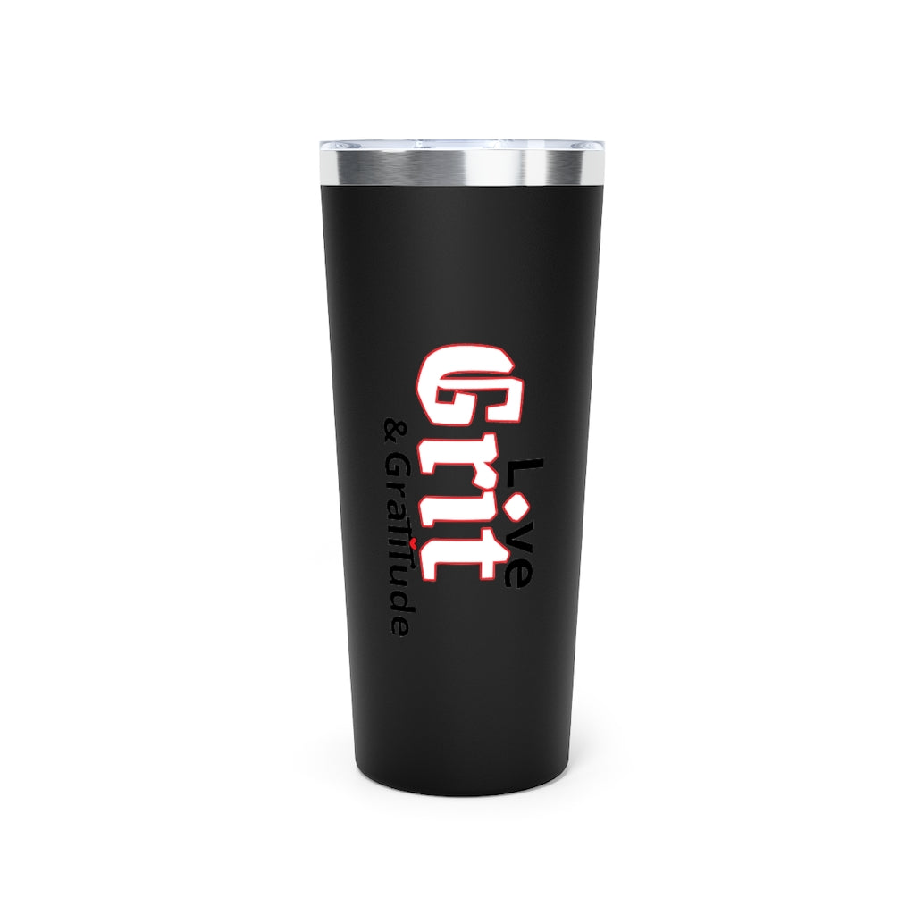 LG&G White,Black&Red Logo Copper Vacuum Insulated Tumbler, 22oz