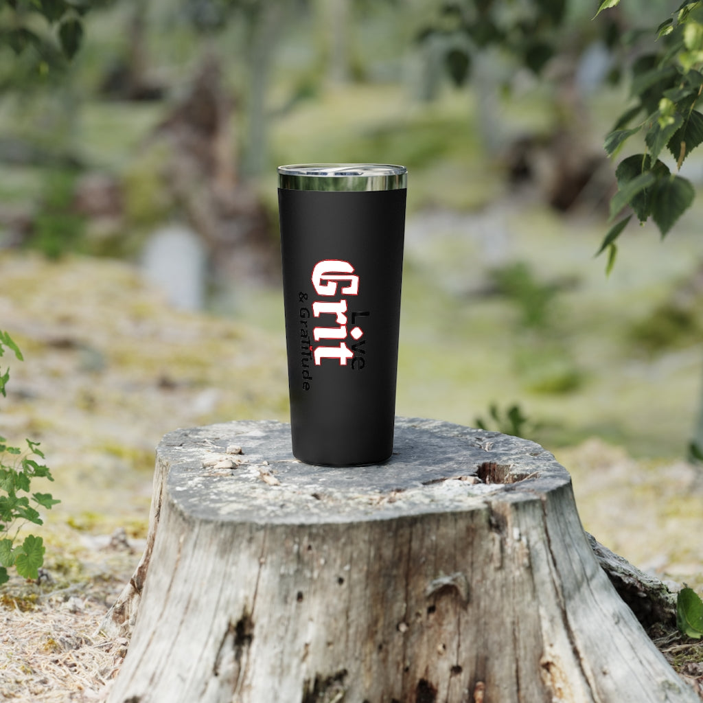 LG&G White,Black&Red Logo Copper Vacuum Insulated Tumbler, 22oz