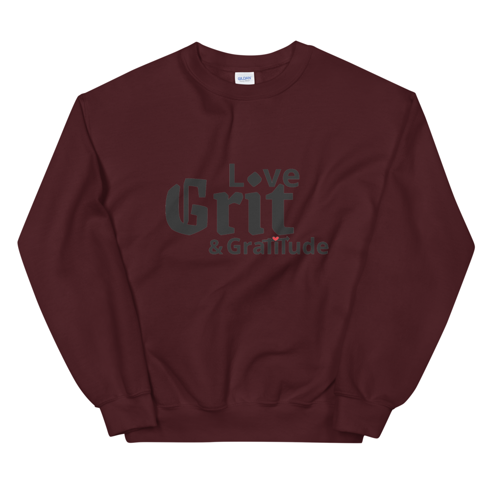 LG&G Unisex Sweatshirt AllBlack,redheart