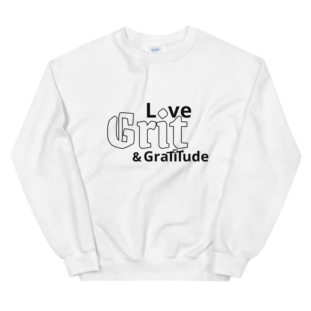 LG&G Unisex Sweatshirt WhiteBlack,whiteheart