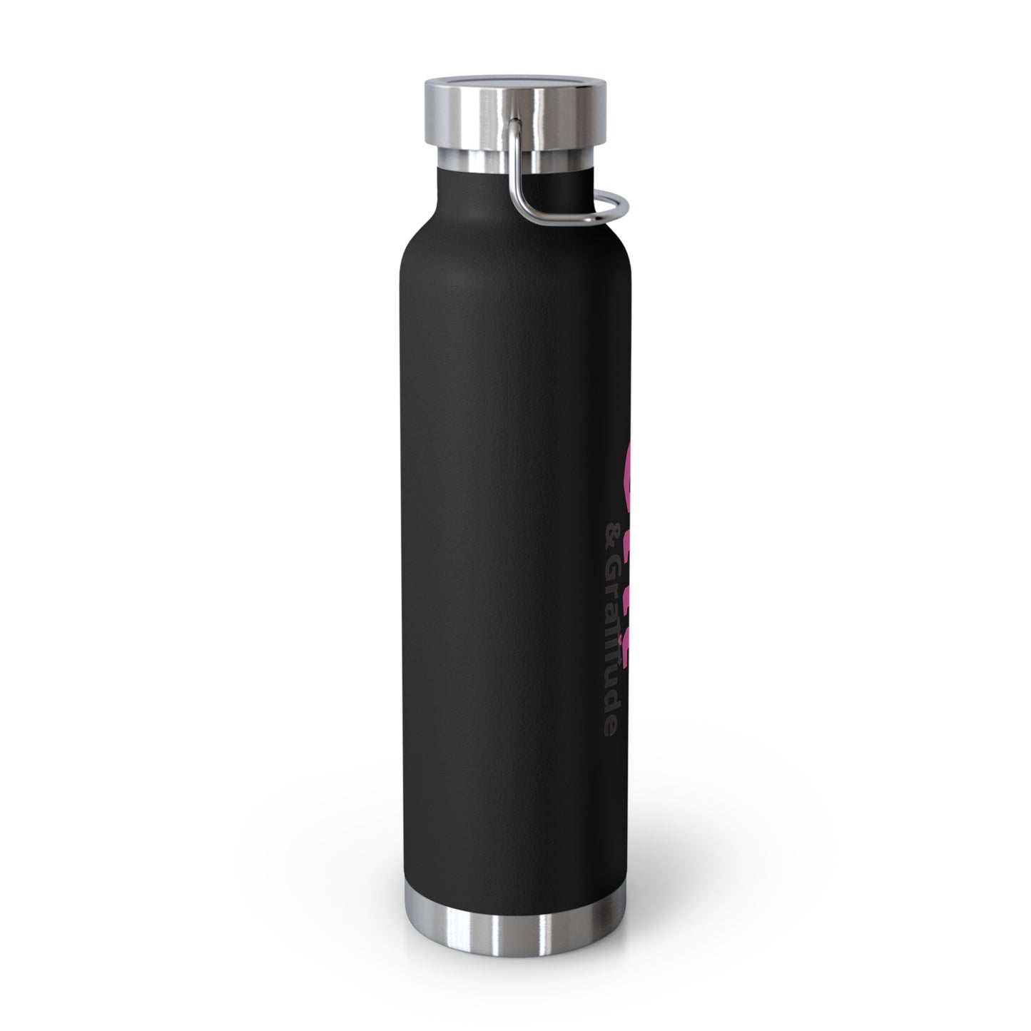 LG&G 22oz Vacuum Insulated Bottle PINK & Black Logo
