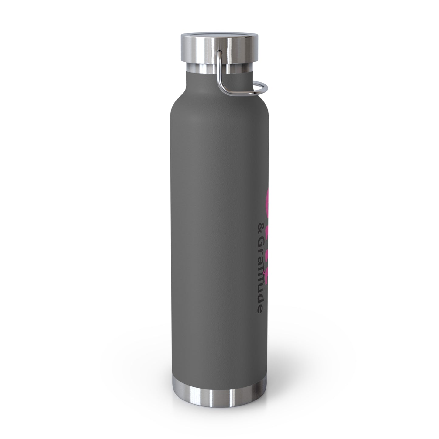 LG&G 22oz Vacuum Insulated Bottle PINK & Black Logo