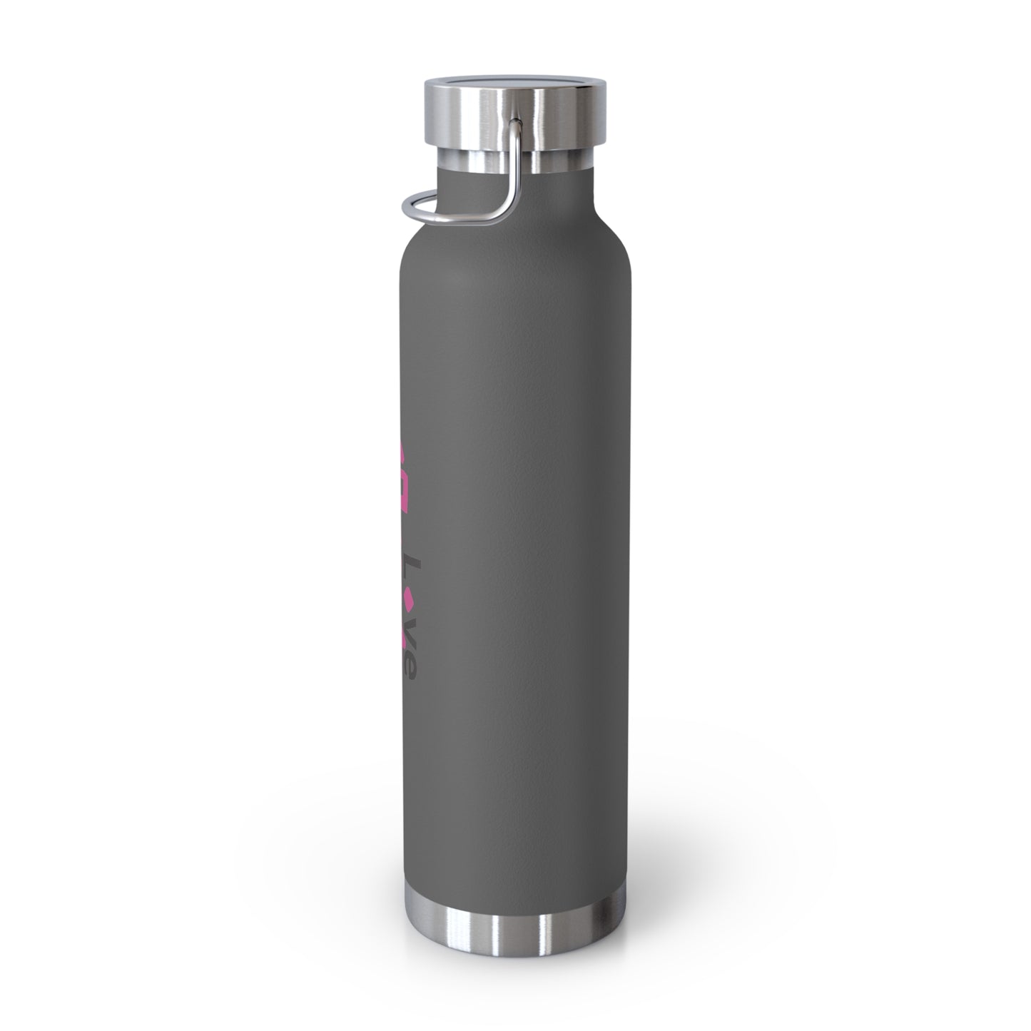 LG&G 22oz Vacuum Insulated Bottle PINK & Black Logo