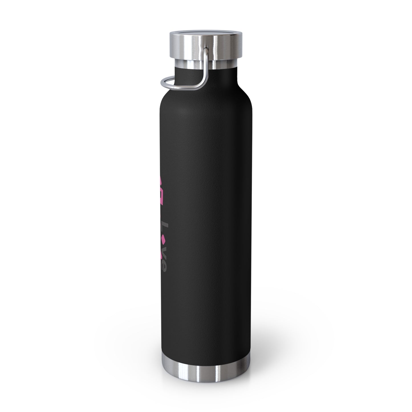 LG&G 22oz Vacuum Insulated Bottle PINK & Black Logo