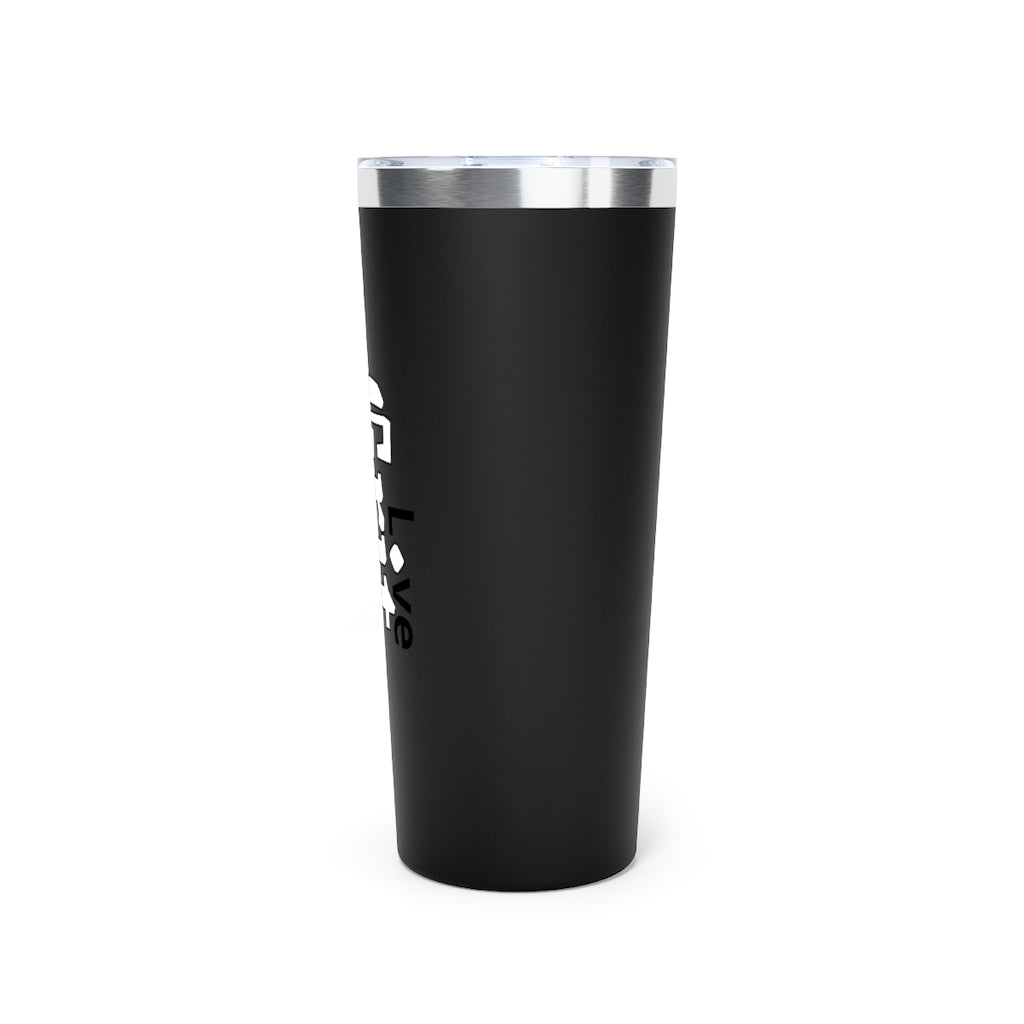 LG&G Black/white & red heart Logo Copper Vacuum Insulated Tumbler, 22oz