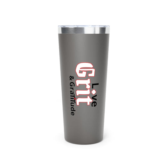LG&G White,Black&Red Logo Copper Vacuum Insulated Tumbler, 22oz