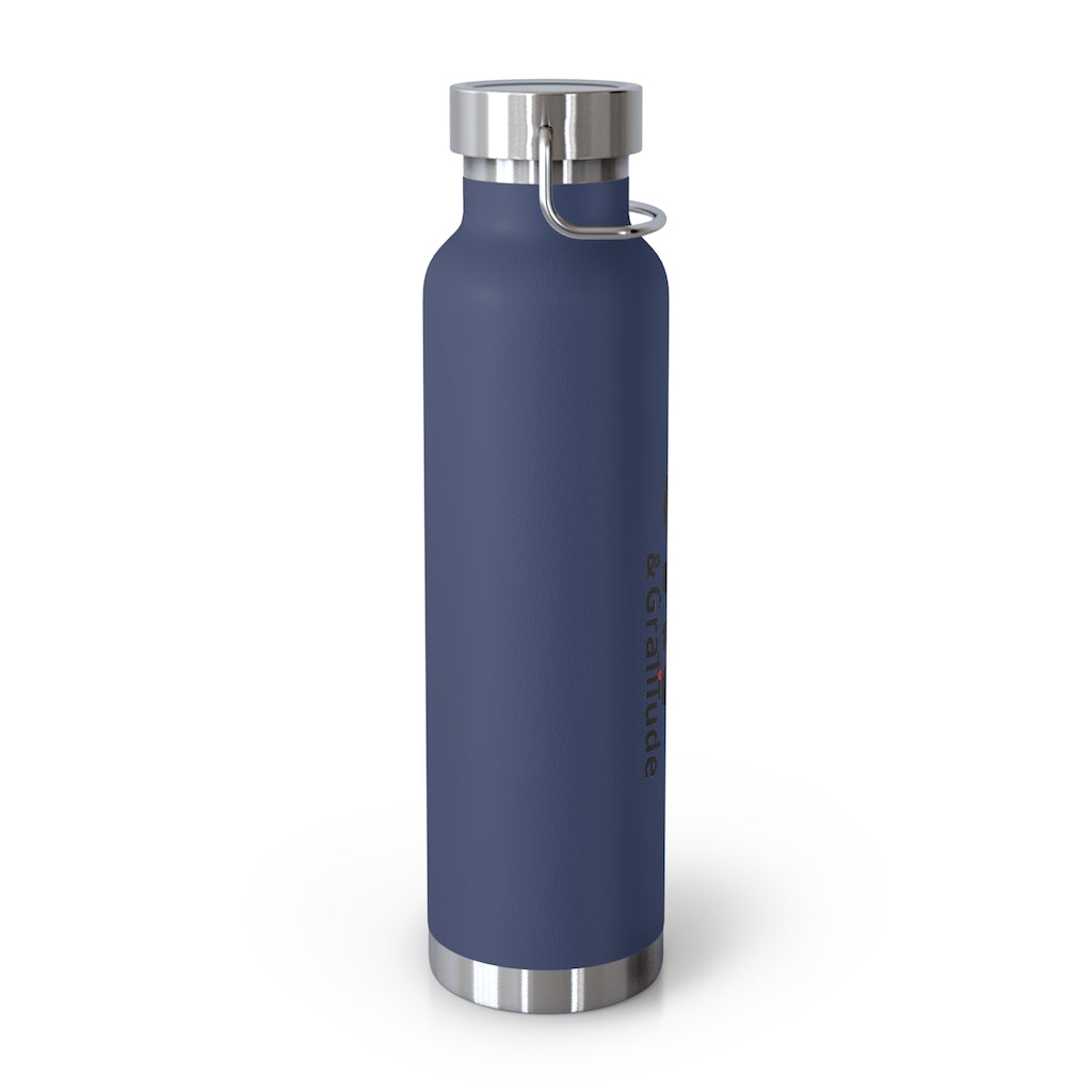 LG&G 22oz Vacuum Insulated Bottle Black Logo