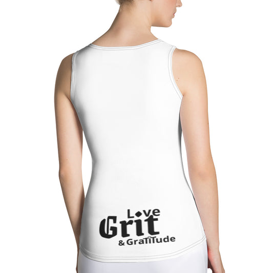 LG&G White Palm Tank Top