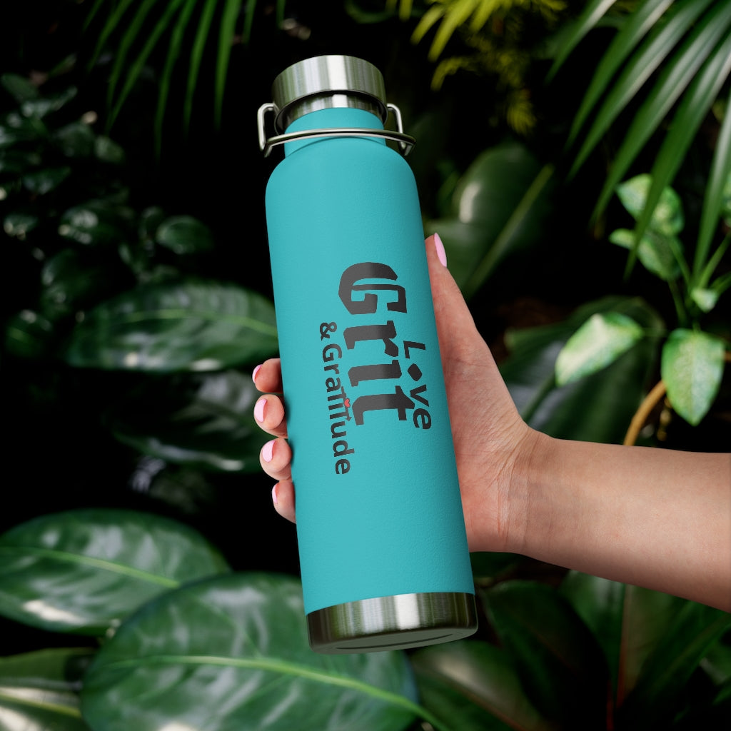 LG&G 22oz Vacuum Insulated Bottle Black Logo