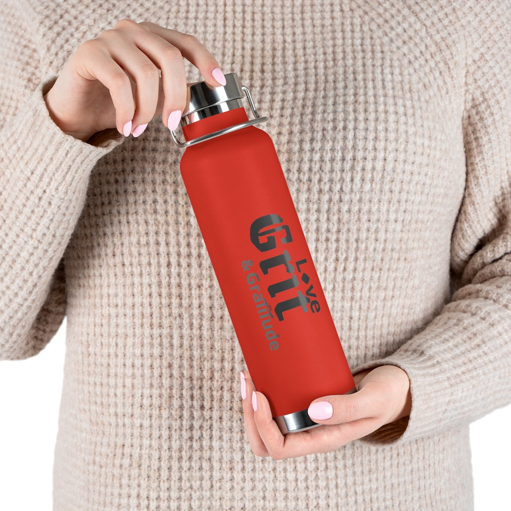 LG&G 22oz Vacuum Insulated Bottle Black Logo