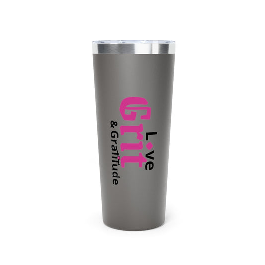 LG&G Black&Pink Logo Copper Vacuum Insulated Tumbler, 22oz