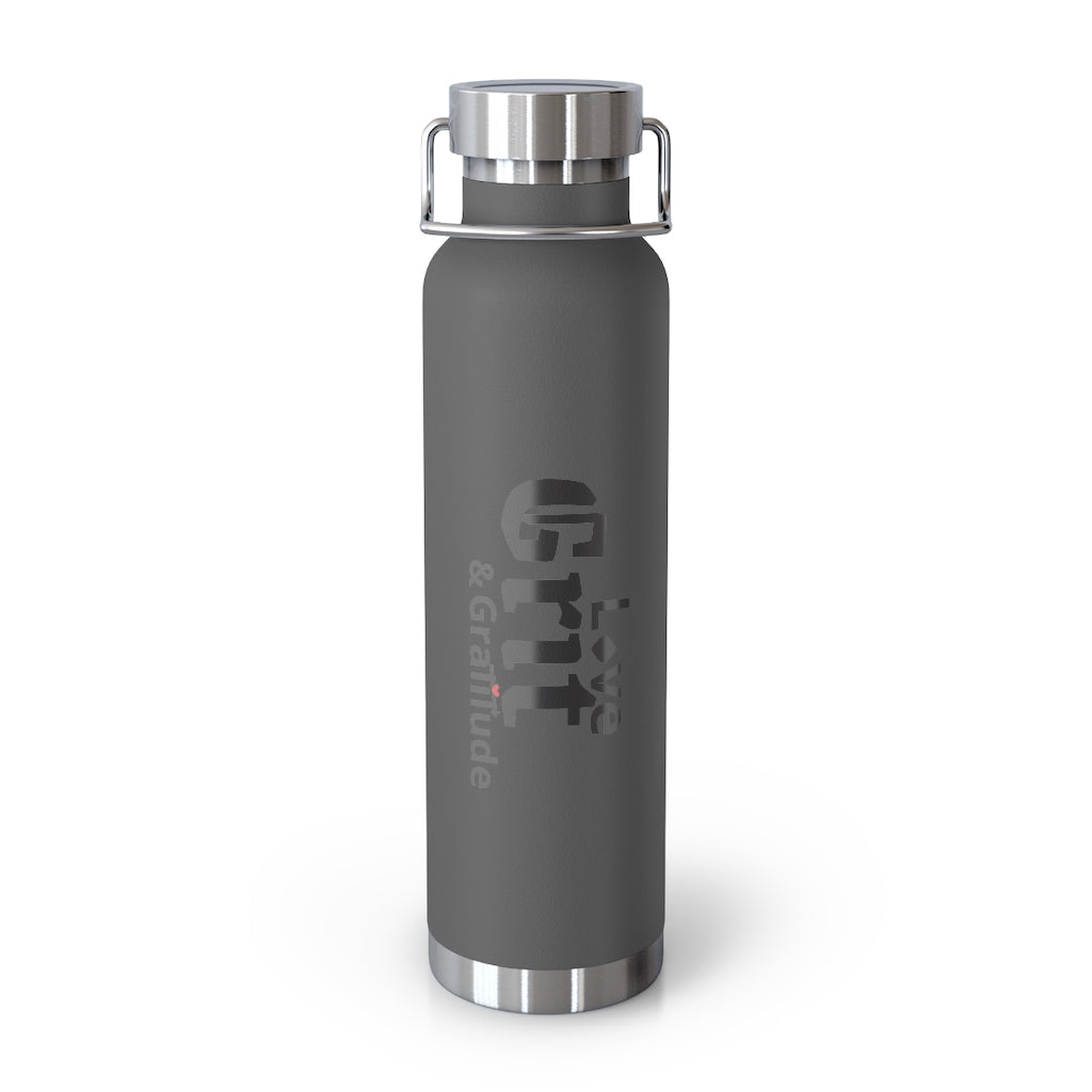 LG&G 22oz Vacuum Insulated Bottle Black Logo