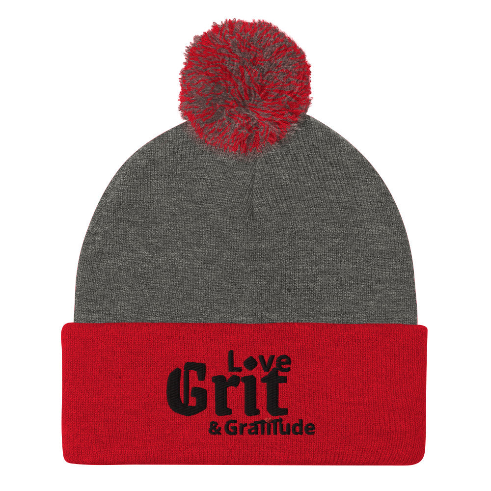 LG&G Pom-Pom Beanie Black Logo