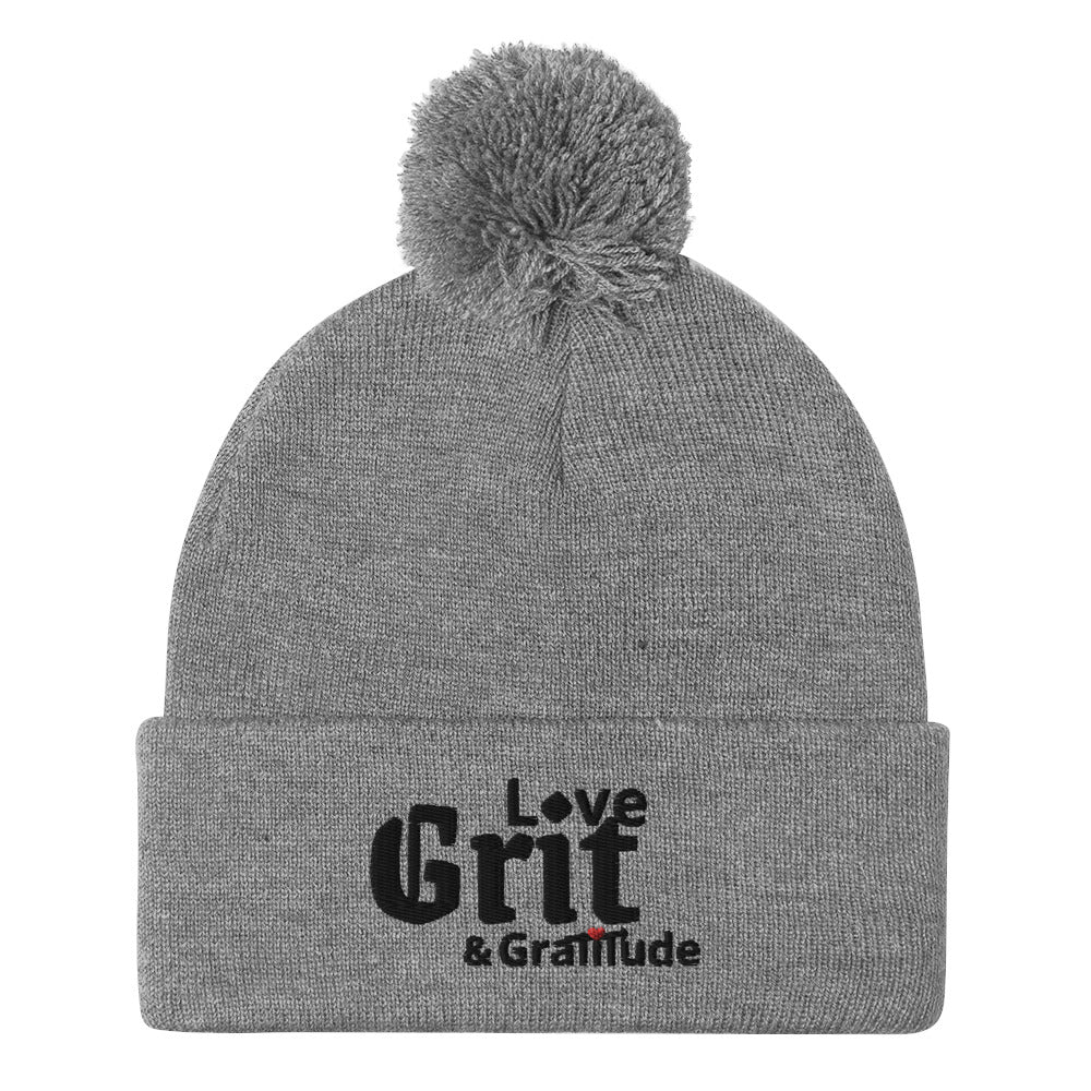 LG&G Pom-Pom Beanie Black Logo