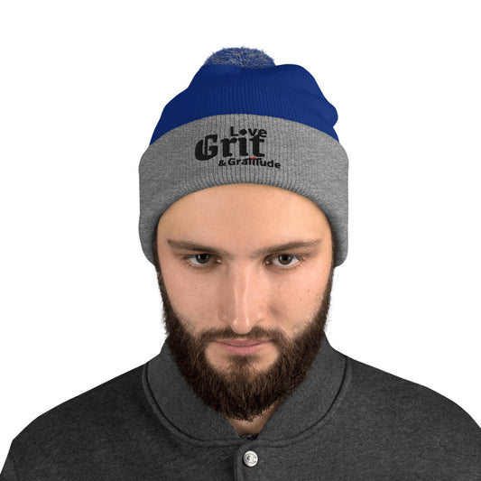 LG&G Pom-Pom Beanie Black Logo