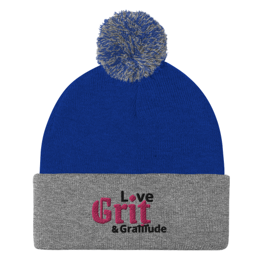 LG&G Pom-Pom Beanie Pink/Black Logo