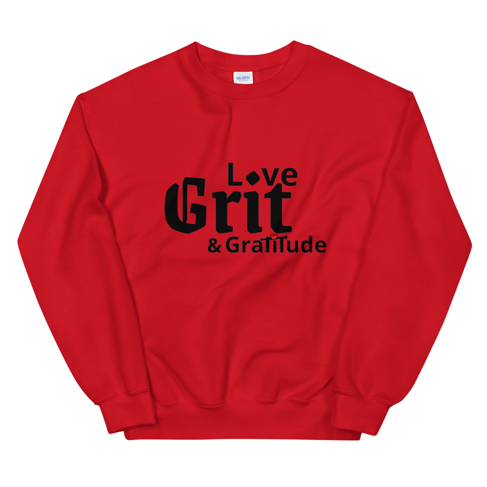 LG&G Unisex Sweatshirt AllBlack,redheart